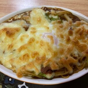 カレーアレンジ♪スパグラ風